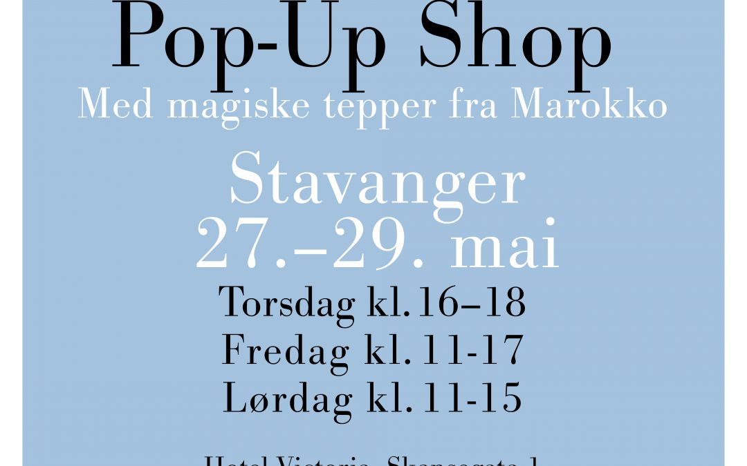 Velkommen til POP-UP i Stavanger 27-29 mai!
