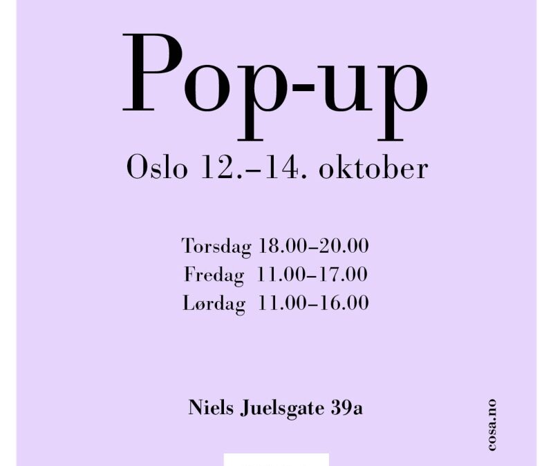 POP-UP Oslo 12-14 oktober