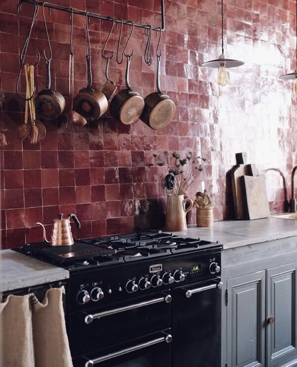 Fliser Zellige wall tiles – dark red - Bilde 4