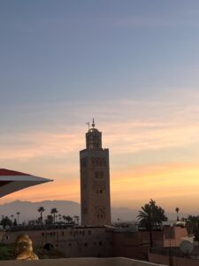 Mine beste reisetips Marrakech: Solnedgang på taket hos El Fenn