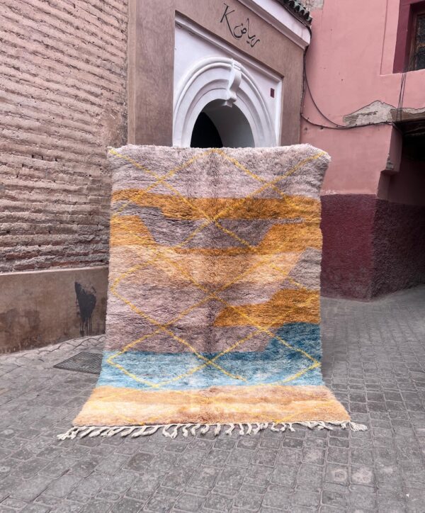 One of a kind marokkansk berberteppe I duse farger