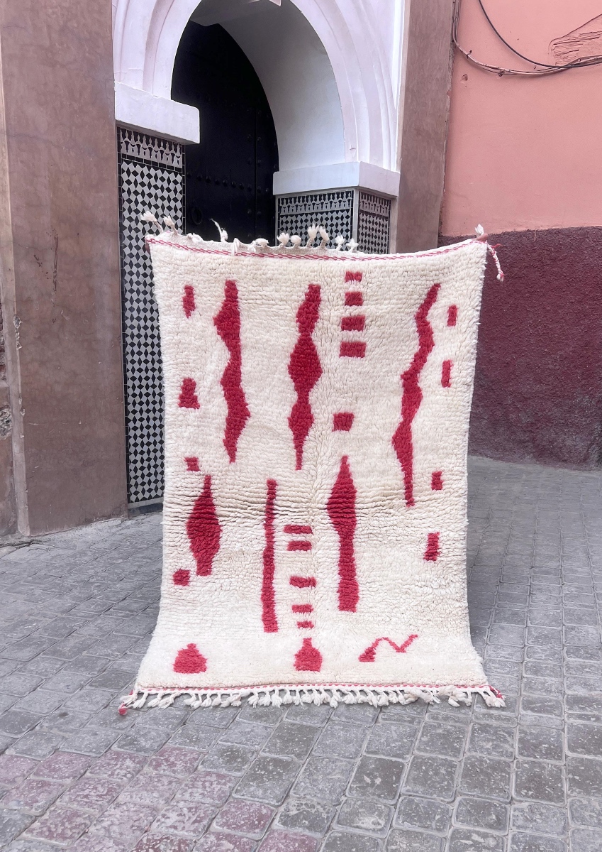 Håndknyttet og unikt teppe fra Marokko