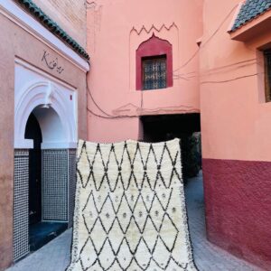 Unik vintage Beni Ourain teppe fra Marokko